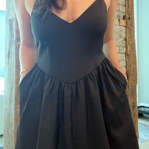 Sage the Label chocolate brown mini ballerina style dress Size SM